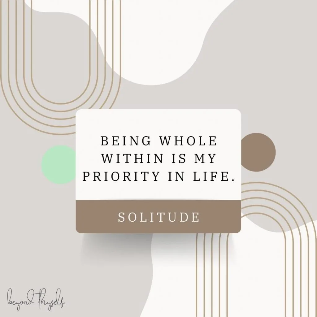 embrace solitude affirmations